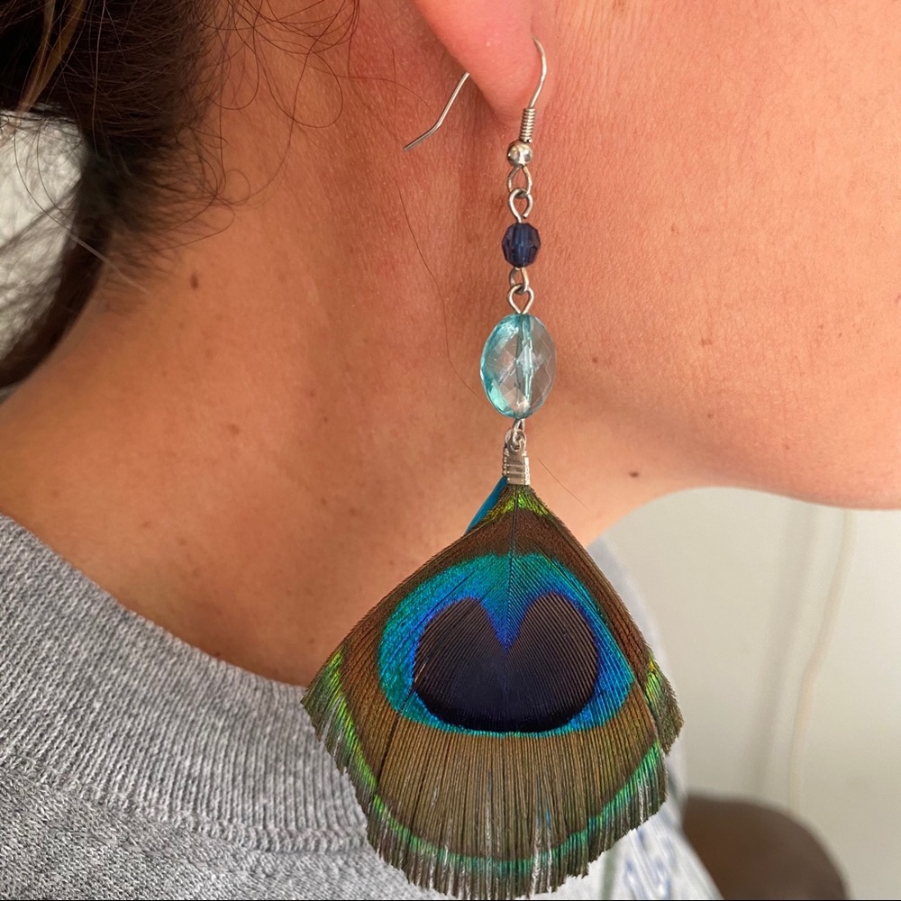 Feathered earrings